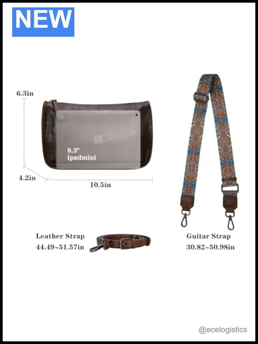 Genuine Leather Crossbody Hobo Bag Women Adjustable 2 Straps Multi Pockets